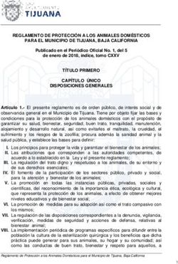 REGLAMENTO DE PROTECCIÓN A LOS ANIMALES DOMÉSTICOS PARA EL MUNICIPIO DE TIJUANA, BAJA CALIFORNIA