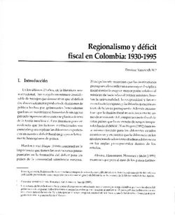Regionalismo y deficit fiscal en Colombia: 1930-1995
