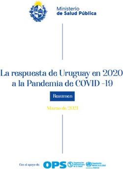 A la Pandemia de COVID -19 - Resumen Marzo de 2021 - Con el apoyo de