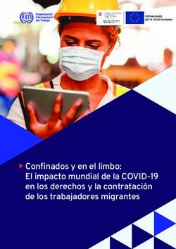Confinados y en el limbo: El impacto mundial de la COVID-19 en los derechos y la contrataci&oacute;n de los trabajadores migrantes - Cofinanciado por la ...