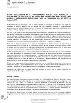 BASES REGULADORAS DE LA CONVOCATORIA P&Uacute;BLICA PARA AUTORIZAR LA UTILIZACI&Oacute;N DE DIFERENTES INSTALACIONES DEPORTIVAS MUNICIPALES POR CLUBES Y ...