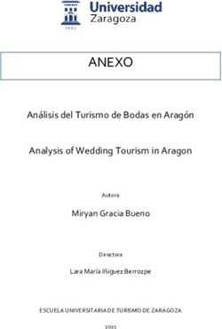ANEXO Análisis del Turismo de Bodas en Aragón Analysis of Wedding Tourism in Aragon