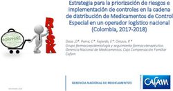 Estrategia para la priorizaci&oacute;n de riesgos e implementaci&oacute;n de controles en la cadena de distribuci&oacute;n de Medicamentos de Control Especial en un ...
