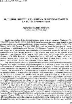 EL TIEMPO OBJETIVO Y EL SISTEMA DE MUNDOS POSIBLES EN EL TEXTO NARRATIVO