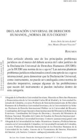 DECLARACIÓN UNIVERSAL DE DERECHOS HUMANOS, NORMA DE IUS COGENS?