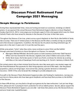 Diocesan Priest Retirement Fund Campaign 2021 Messaging