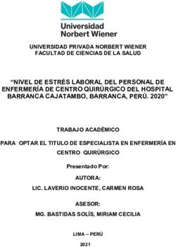 NIVEL DE ESTRÉS LABORAL DEL PERSONAL DE ENFERMERÍA DE CENTRO QUIRÚRGICO DEL HOSPITAL BARRANCA CAJATAMBO, BARRANCA, PERÚ. 2020