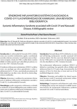S&Iacute;NDROME INFLAMATORIO SIST&Eacute;MICO ASOCIADO A COVID-19 Y LA ENFERMEDAD DE KAWASAKI. UNA REVISI&Oacute;N BIBLIOGR&Aacute;FICA - Revistas ...