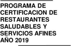 PROGRAMA DE CERTIFICACION DE RESTAURANTES SALUDABLES Y SERVICIOS AFINES AÑO 2019