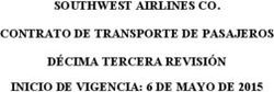 SOUTHWEST AIRLINES CO. CONTRATO DE TRANSPORTE DE PASAJEROS DÉCIMA TERCERA REVISIÓN INICIO DE VIGENCIA: 6 DE MAYO DE 2015