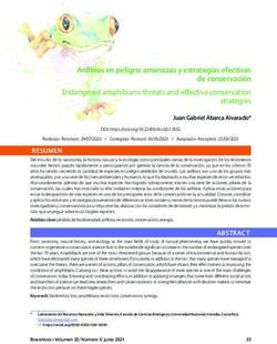 Anfibios en peligro: amenazas y estrategias efectivas de conservaci&oacute;n Endangered amphibians: threats and effective conservation strategies ...