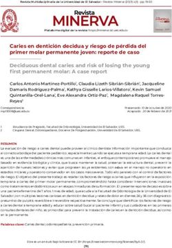 Caries en dentici&oacute;n decidua y riesgo de p&eacute;rdida del primer molar permanente joven: reporte de caso Deciduous dental caries and risk of losing the ...