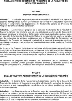 REGLAMENTO DE DOCENCIA DE PREGRADO DE LA FACULTAD DE INGENIERÍA AGRÍCOLA