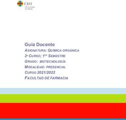 Guía Docente CURSO 2021/2022 MODALIDAD: PRESENCIAL - ASIGNATURA: QUÍMICA ORGÁNICA 2º CURSO