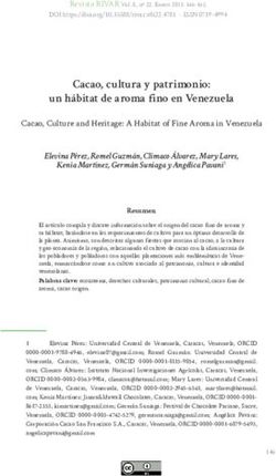 Cacao, cultura y patrimonio: un hábitat de aroma fino en Venezuela
