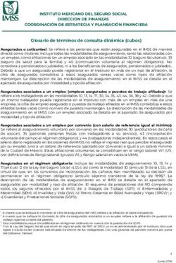INSTITUTO MEXICANO DEL SEGURO SOCIAL DIRECCION DE FINANZAS COORDINACIÓN DE ESTRATEGIA Y PLANEACIÓN FINANCIERA - IMSS