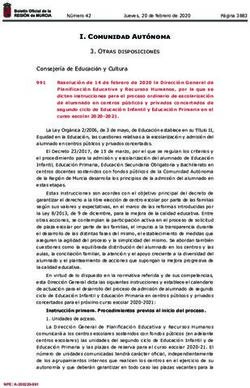 I. Comunidad Autónoma - Otras disposiciones