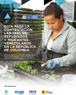 GUÍA PARA LA CONTRATACIÓN LABORAL DE REFUGIADOS Y MIGRANTES VENEZOLANOS EN LA REPÚBLICA DE COLOMBIA - NOTA AL LECTOR (1 DE SEPTIEMBRE 2021)