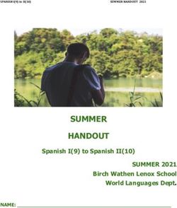 SUMMER HANDOUT SUMMER 2021 - Birch Wathen Lenox School