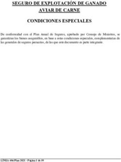SEGURO DE EXPLOTACIÓN DE GANADO AVIAR DE CARNE CONDICIONES ESPECIALES