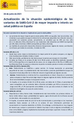 ACTUALIZACI&Oacute;N DE LA SITUACI&Oacute;N EPIDEMIOL&Oacute;GICA DE LAS VARIANTES DE SARS-COV-2 DE MAYOR IMPACTO E INTER&Eacute;S EN SALUD P&Uacute;BLICA EN ESPA&Ntilde;A