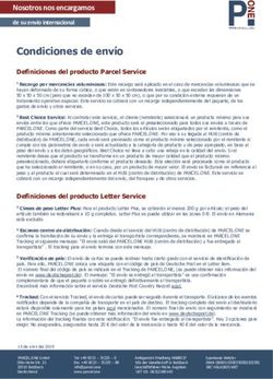 Condiciones de envío Nosotros nos encargamos - PARCEL.ONE