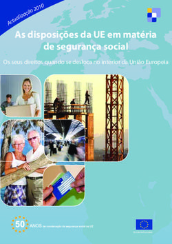 As disposições da UE em matéria de segurança social - 1 o 2 Os seus direitos quando se desloca no interior da União Europeia