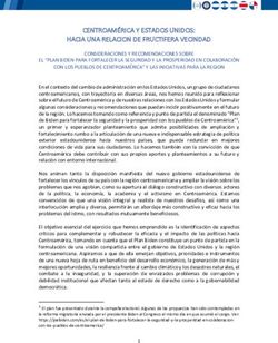 CENTROAM&Eacute;RICA Y ESTADOS UNIDOS: HACIA UNA RELACION DE FRUCTIFERA VECINDAD