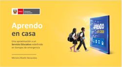 Aprendo en casa Una aproximación a un Servicio Educativo redefinido en tiempos de emergencia