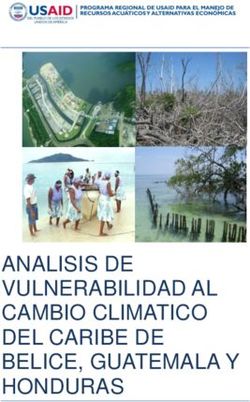 ANALISIS DE VULNERABILIDAD AL CAMBIO CLIMATICO DEL CARIBE DE BELICE, GUATEMALA Y HONDURAS