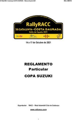 REGLAMENTO COPA SUZUKI - Particular 14 a 17 de Octubre de 2021 - Organizador: RallyRACC