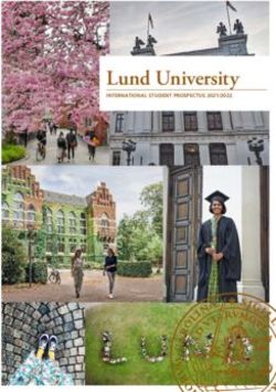 Lund University INTERNATIONAL STUDENT PROSPECTUS 2021/2022