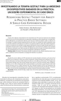 INVESTIGANDO LA TERAPIA GESTALT PARA LA ANSIEDAD EN DISPOSITIVOS BASADOS EN LA PR&Aacute;CTICA: UN DISE&Ntilde;O EXPERIMENTAL DE CASO &Uacute;NICO