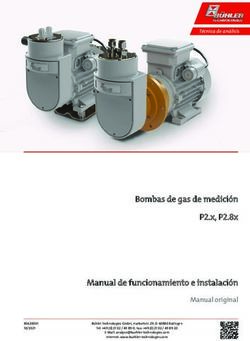 Bombas de gas de medición P2.x, P2.8x Manual de funcionamiento e instalación - Bühler ...