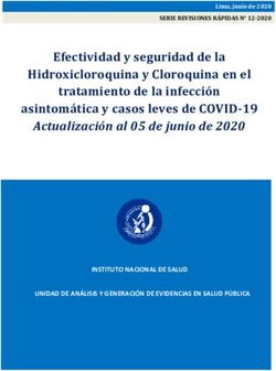 Efectividad y seguridad de la Hidroxicloroquina y Cloroquina en el tratamiento de la infección asintomática y casos leves de COVID-19 - BVS