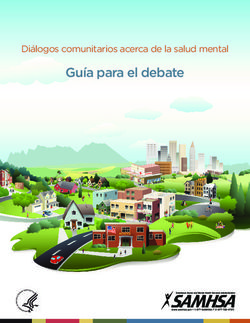 Guía para el debate Diálogos comunitarios acerca de la salud mental