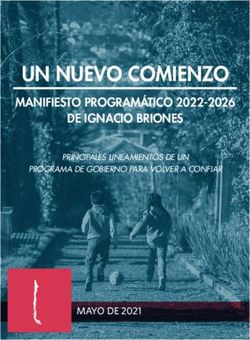 UN NUEVO COMIENZO MANIFIESTO PROGRAMÁTICO 2022-2026 DE IGNACIO BRIONES - MAYO DE 2021 - Servicio Electoral de Chile