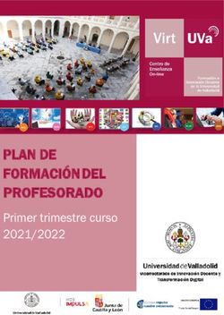 PLAN DE FORMACIÓN DEL PROFESORADO - Primer trimestre curso 2021/2022 - UVa