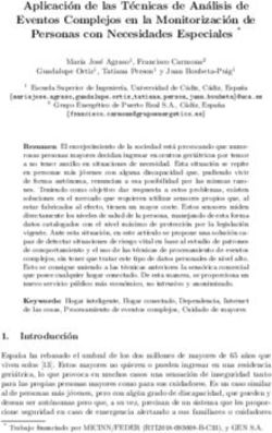 Aplicaci on de las T ecnicas de An alisis de Eventos Complejos en la Monitorizaci on de Personas con Necesidades Especiales