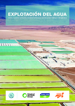 EXPLOTACIÓN DEL AGUA Cómo nuestro consumo material amenaza los recursos hídricos del planeta