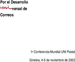 Por el Desarrollo versal de Correos - 1a Conferencia Mundial UNI Postal Ginebra, 4-5 de noviembre de 2003