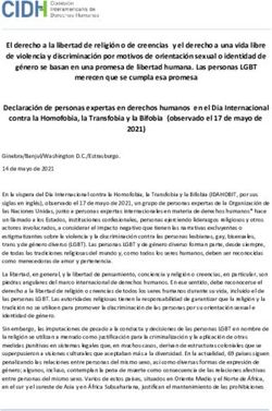El derecho a la libertad de religión o de creencias y el derecho a una vida libre de violencia y discriminación por motivos de orientación sexual ...