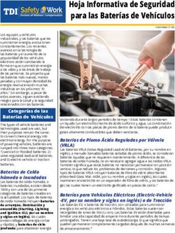 Hoja Informativa de Seguridad para las Bater&iacute;as de Veh&iacute;culos