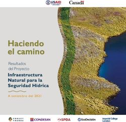 Haciendo el camino Resultados del Proyecto - A setiembre del 2021 - Forest Trends