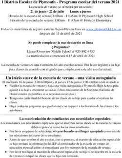 L Distrito Escolar de Plymouth - Programa escolar del verano 2021 - Plymouth School District