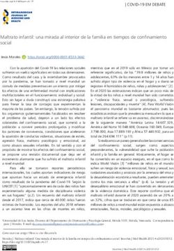 COVID-19 EM DEBATE Maltrato infantil: una mirada al interior de la familia en tiempos de confinamiento social
