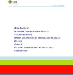 GUÍA DOCENTE MÓDULO III: COMUNICACIÓN DE BELLEZA SEGUNDO SEMESTRE - MÁSTER UNIVERSITARIO EN COMUNICACIÓN DE MODA Y - ASISTENCIAS PROFESORES/ALUMNOS
