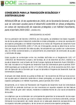 CONSEJERÍA PARA LA TRANSICIÓN ECOLÓGICA Y SOSTENIBILIDAD