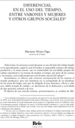 DIFERENCIAS, EN EL USO DEL TIEMPO, ENTRE VARONES Y MUJERES Y OTROS GRUPOS SOCIALES