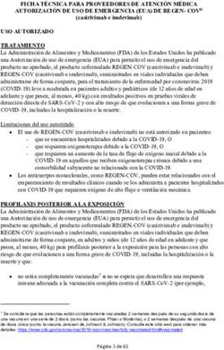 FICHA T&Eacute;CNICA PARA PROVEEDORES DE ATENCI&Oacute;N M&Eacute;DICA AUTORIZACI&Oacute;N DE USO DE EMERGENCIA (EUA) DE REGEN- COV
